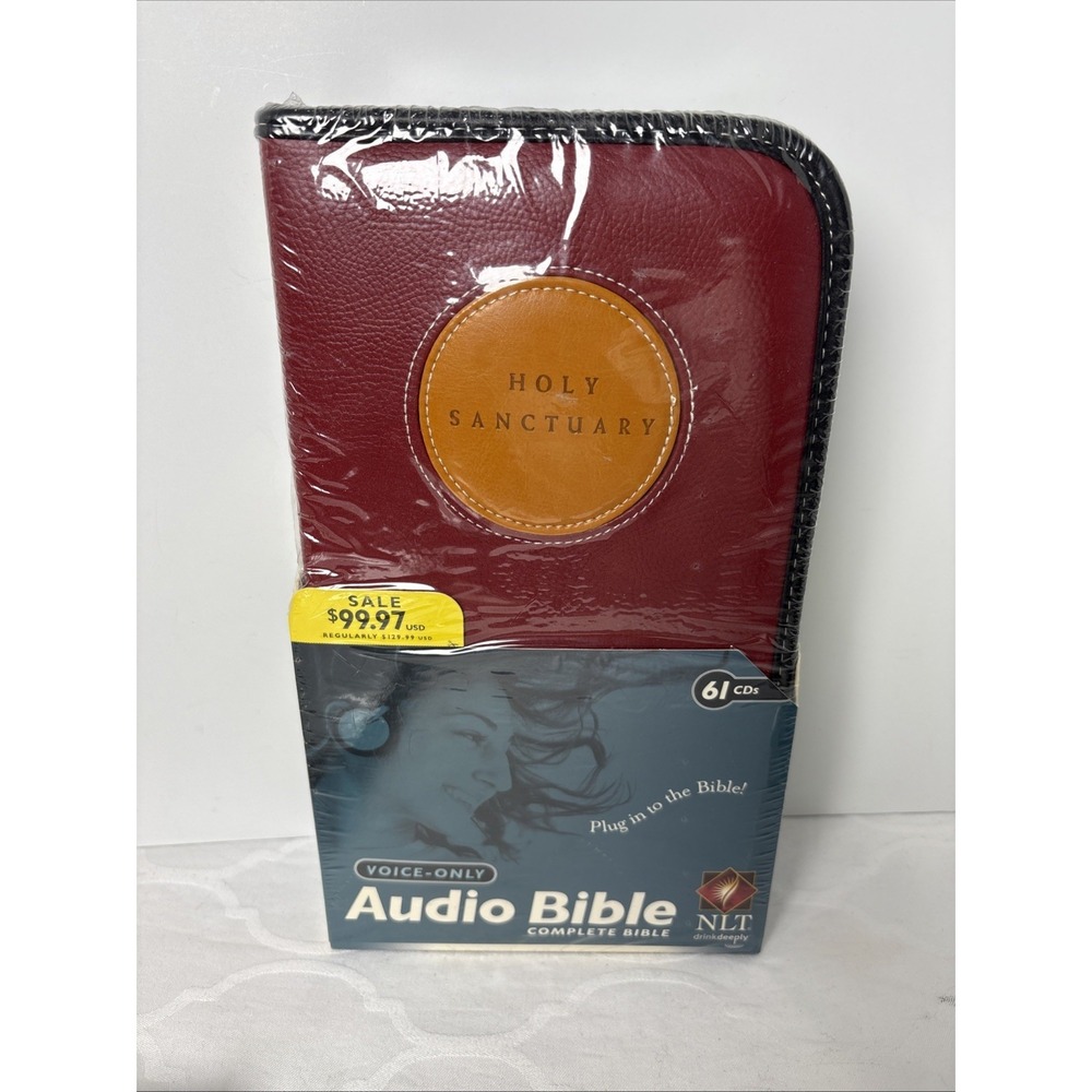 New Holy Sanctuary Complete NLT Bible CD Set by Tyndale Compact Disc W/Zip Case